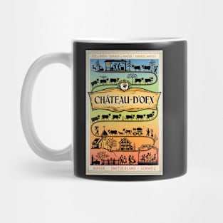 Château-d'Œx,Switzerland,Travel Poster Mug